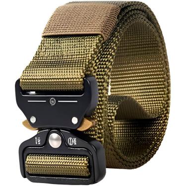 Imagem de Cinto Tático Com Fivela De Engate Multifuncional Prático Eficiente Verde Musgo