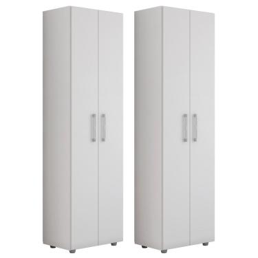 Imagem de Kit 2 Armários Lavanderia Multiuso Beatriz 2 Portas Branco - Abmaza