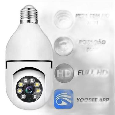 Imagem de Câmera Wifi Ip 360 Giratória Lâmpada Casa Hd E Noturna