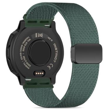 Imagem de Bolesi Pulseiras de relógio de nylon elástico compatíveis com Garmin Instinct 2/3 de 45 mm/1 Solar, macia, respirável, ajustável com fecho magnético, pulseira esportiva para Instinct 2 Surf/Tactical