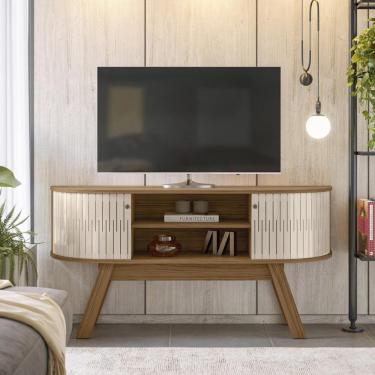 Imagem de Rack Bancada 2 Portas Para Tv De 55 Polegadas Atlanta Naturale Off White