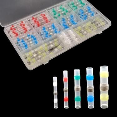 Imagem de Dogary Kit de conector de solda termorretrátil de 160 peças, terminais de extremidade isolados à prova d'água, kit de terminais de emenda de fio universal para carros, barcos, reparos marítimos e