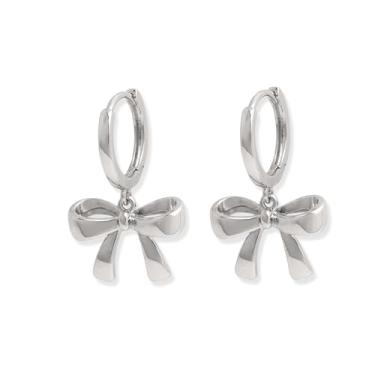 Imagem de Frigotine Brincos de argola pequenos com laço para mulheres, delicados, bonitos, elegantes, fitas, brincos pendurados, acessórios de formatura, joias modernas, presente, Latão, Sem pedra preciosa
