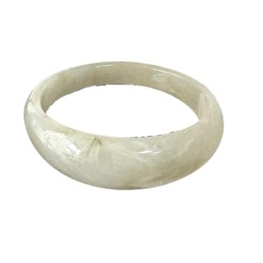 Imagem de DATOA Bracelete geométrico grosso acrílico marmorizado, colorido, irregular, resina acetato, pulseira larga joia para mulheres, adjustable, Acrílico, Sem Pedra Preciosa