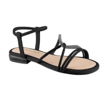 Imagem de Sandália Rasteira Feminina Via Uno Strass Estilo Elegante-Feminino