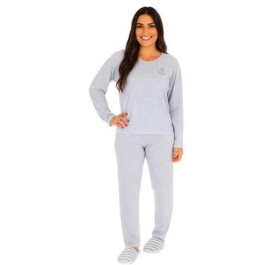 Imagem de Pijama Elegance Malha Canelada Feminino Victory-Feminino