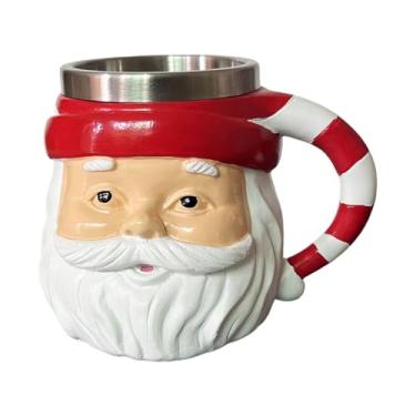 Imagem de Copos de Natal | Caneca de Papai Noel | 250 ml Copos com Alça para Meninas Mulheres Decoração de Aniversário Chocolate Férias Beber Cerveja