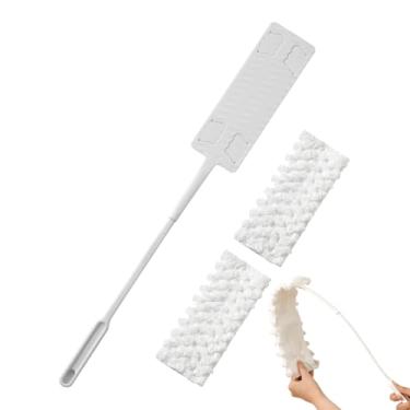 Imagem de Ferramenta de limpeza embaixo da geladeira | Espanador manual para embaixo do eletrodoméstico com 2 panos de microfibra – Suprimentos de limpeza para geladeira fogão sofá rodapé cama armário