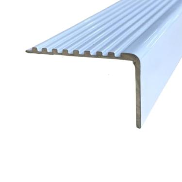 Imagem de Cantoneira Degrau de Antiderrapante 90cm Segurança e Acabamento Profissional(6 unidades,Branco)