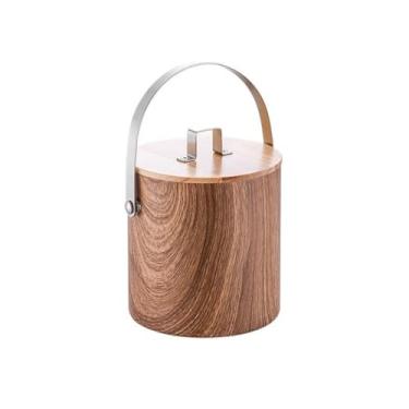 Imagem de Baldes de gelo de aço inoxidável Balde de gelo Mantenha fresco com barra de tampa Balde de champanhe comercial balde de cerveja balde de gelo doméstico Balde de gelo (pequeno)