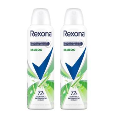 Imagem de Kit 2 Desodorante Antitranspirante Aerosol Feminino Rexona Bamboo 72 h