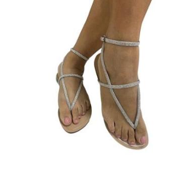 Imagem de Sandalia Feminina Rasteira Capodarte com Brilho-Feminino