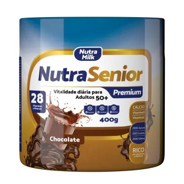 Imagem de Nutra Senior +50 Premium ZERO AÇUCAR e ZERO LACTOSE 400g - 28 Vitaminas e Minerais-Unissex
