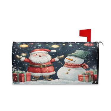Imagem de SEHANY Capas de caixa de correio magnéticas tamanho padrão 45,7 x 50,7 cm, Natal, Papai Noel, caixa de correio decorativa, capa para caixa de correio para jardim ao ar livre e quintal
