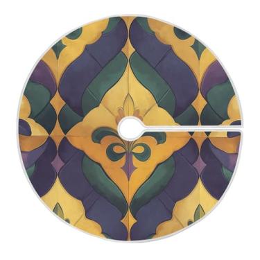 Imagem de Blueangle Saia de árvore de carnaval de 118 cm saia de poliéster macio para decoração de carnaval (77)