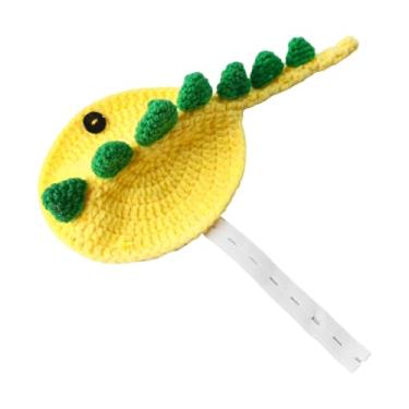 Imagem de Stgfyxgs Suéter de tartaruga em tricô, roupa em formato de dinossauro, acessórios para répteis, fantasia de tartaruga para o Dia de ação de Graças e Halloween, S