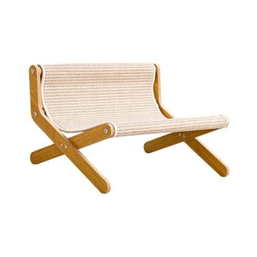 Imagem de IEUDNS Cama Elevada para Gatos, Rede de Descanso, Cadeira para Arranhar, Berço para Pets, Sisal