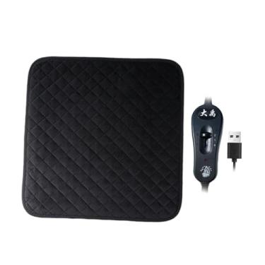 Imagem de IEUDNS Cobertor elétrico aquecido para gatos, ideal para casa e viagens. Perfeito para acomodar coelhos, filhotes e hamsters, Preto