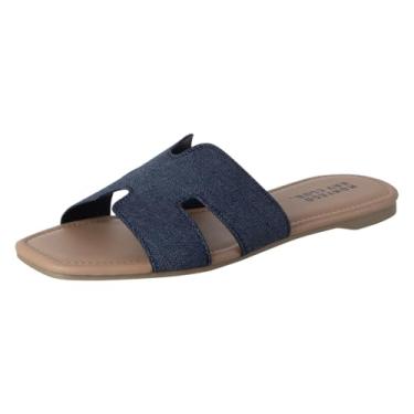 Imagem de Montego Bay Club Sandália feminina Rover Side Cutout Slide-On da Payless, Jeans, 35