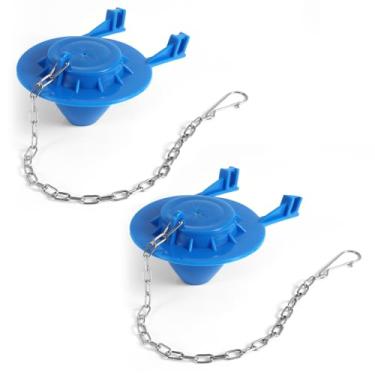 Imagem de 2un Substituição para Tampa Descarga Sanita, 5,08cm Fácil Instalar com Corrente em Aço Inoxidável Compatível com Kohler Toto Gerber