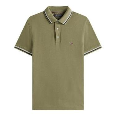 Imagem de Camisa Polo Tommy Hilfiger Tipped Slim Fit Seasonal Rosa-Masculino