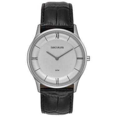 Imagem de Relógio Seculus Masculino Ref: 44303g0svnc3 Slim Prateado