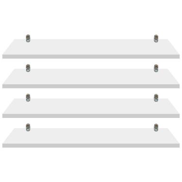 Imagem de Kit 4 Prateleiras Branca Mdf 30x9 Suporte Cadeirinha Decorar