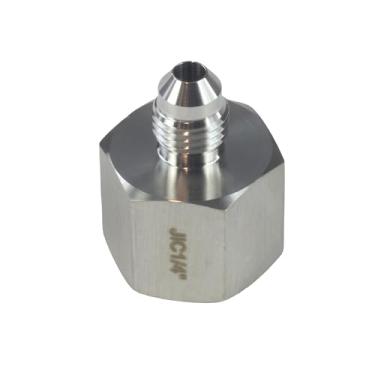 Imagem de HFS (R) Adaptador redutor fêmea JIC 1/5.1 cm para macho JIC 1/10.2 cm aço inoxidável 304 (FJIC 1/5.1 cm x MJIC 1/10.2 cm)