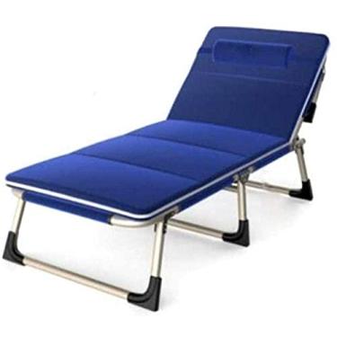 Imagem de YYBOES Espreguiçadeira, pátio, espreguiçadeira, respirável, dobrável, cadeira de deitar, varanda, praia, espreguiçadeira, descanso ao meio-dia, cadeira reclinável, assento de jardim, mobiliário de