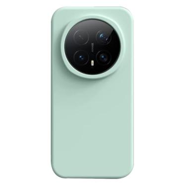 Imagem de LYJSMGZ Capa de silicone líquido para Huawei Honor Magic 8 Pro/Magic 8, revestimento macio de dissipação de calor fino protege arranhões capa fosca contra choque, verde, Majic 8