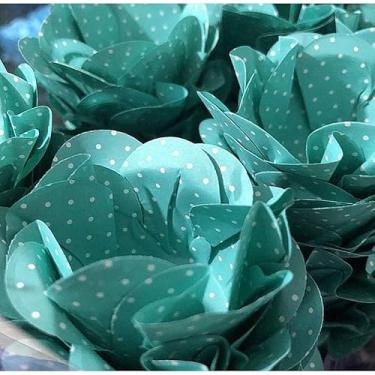 Imagem de Forminhas para Doces Finos - Kit 40/120 Formas Flor Decorativas | Ideal para Casamentos, Festas e Cupcakes (Style - Azul Claro,40)