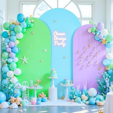 Imagem de Conjunto de 3 capas de arco de casamento com tema de monstro para decoração de festa de aniversário, festa de aniversário, festa de casamento, chá de bebê, banquete, 1,5 m, 1,8 m