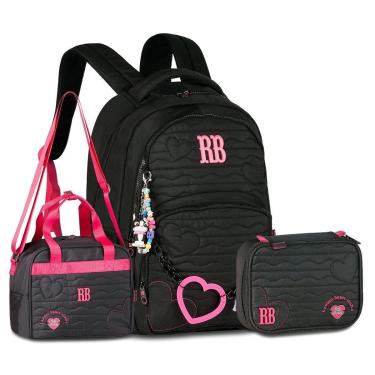 Imagem de Mochila com Lancheira e Estojo Box Kit Escolar Rebecca Bonbon-Feminino