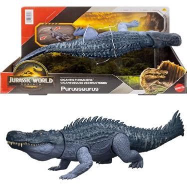 Imagem de Jurassic World Dinossauro de Brinquedo Rebirth Rastreadores Gigantes Purussaurus para crianças a partir de 4 anos