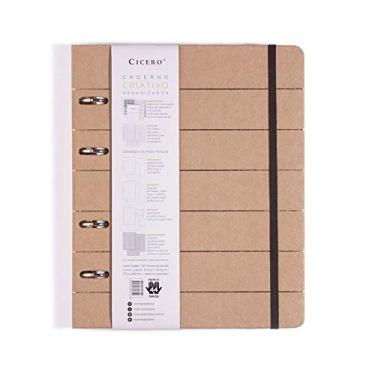 Imagem de Caderno Criativo Argolado Kraft, Bege, Pautado, 120 fls, Papel Pólen 80g/m², Tamanho Grande (17x24)