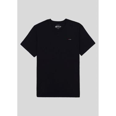 Imagem de Camiseta Básica Manga Curta Masculina Decote V 000842 Fico Preta-Masculino