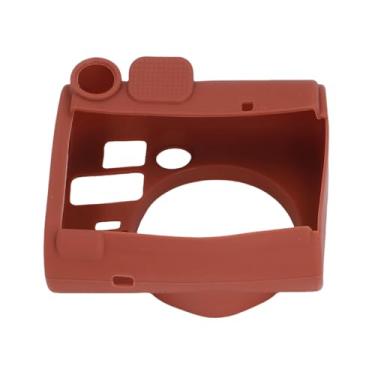 Imagem de Cryfokt Capa Protetora para Câmera, Capa de Silicone Macio à Prova de Quedas para Câmera Instantânea 41, Proteção Leve para Viagens (Marrom)