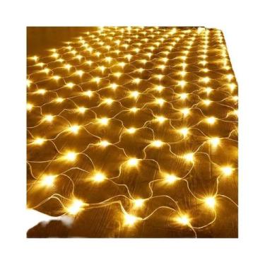 Imagem de Luz De Cortina De Malha LED Com Plugue EU 220V Para Decoração De Casam