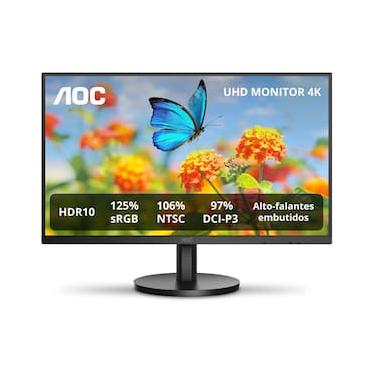 Imagem de Monitor 27” 4K AOC U27B3A/57 HDR10 Alto-falantes Integrados Bivolt Preto