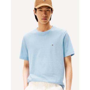 Imagem de Camiseta Tommy Hilfiger Masculina Essential Cotton Azul Céu-Masculino