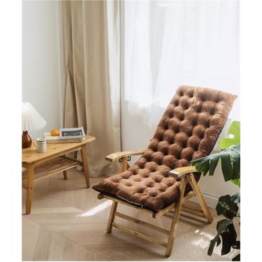 Imagem de Almofada grande para cadeira de balanço, almofada de assento alto de veludo de cristal, tapete reclinável espesso para cadeira de jardim com laços, almofadas de assento de uma peça, para sala de