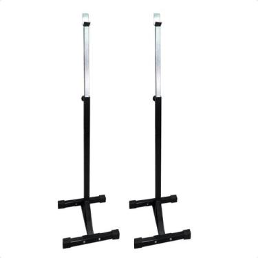 Imagem de Suporte Regulável Supino E Agachamento Preto Par Cavalete - For-Ty Sto