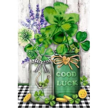 Imagem de ARPADAMO Kits de arte de diamante para adultos, 5D Saint Patrick Diamond Painting DIY Trevo Diamond Art Kits de pintura de diamante para adultos, diamantes redondos completos, kits de arte de diamante