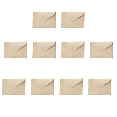 Imagem de Envelopes A6 vintage multicoloridos, pacote com 10 - Papelaria de veludo para cartas de amor e convites (bege # envelope único/10 peças cada)