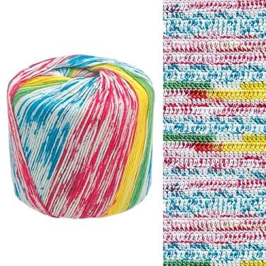 Imagem de Fio de algodão mercerizado de 40 g de cores arco-íris - linha de qualidade premium para crochê, renda, tricô manual, bordado, artes e artesanato (04)