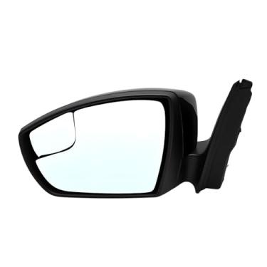 Imagem de Jecoupoon Conjunto de espelho lateral esquerdo compatível com espelho de porta lateral do motorista Focus 2012-2014 com BSM e seta e dobrável manual e vidro elétrico CM5117683 CM5Z17683A preto