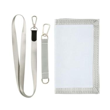 Imagem de Carteira feminina de bolinhas pretas e brancas para meninas, carteira infantil de nylon com cordão e chaveiro, Alice Blue, one size