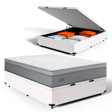 Imagem de Cama Box Baú com Colchão de Molas Ensacadas Pillow In Elite Casal 138cm