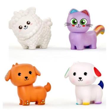 Imagem de Boneco Cachorros Gatinha Os Chocolix Pets Brinquedo Adijomar
