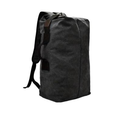 Imagem de Mochila Grande De Lona Cáqui Para Homens, Ajustável, Leve, Dobrável, F